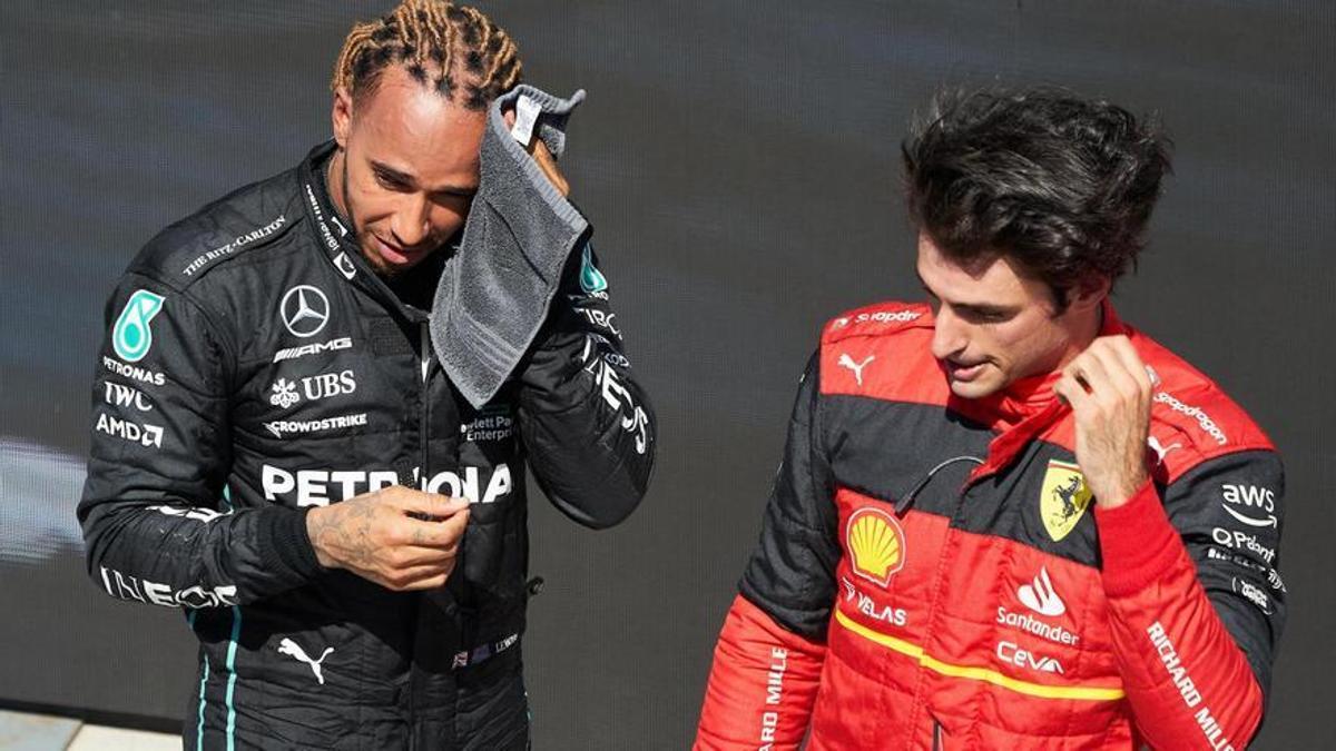 Lewis Hamilton y Carlos Sainz.