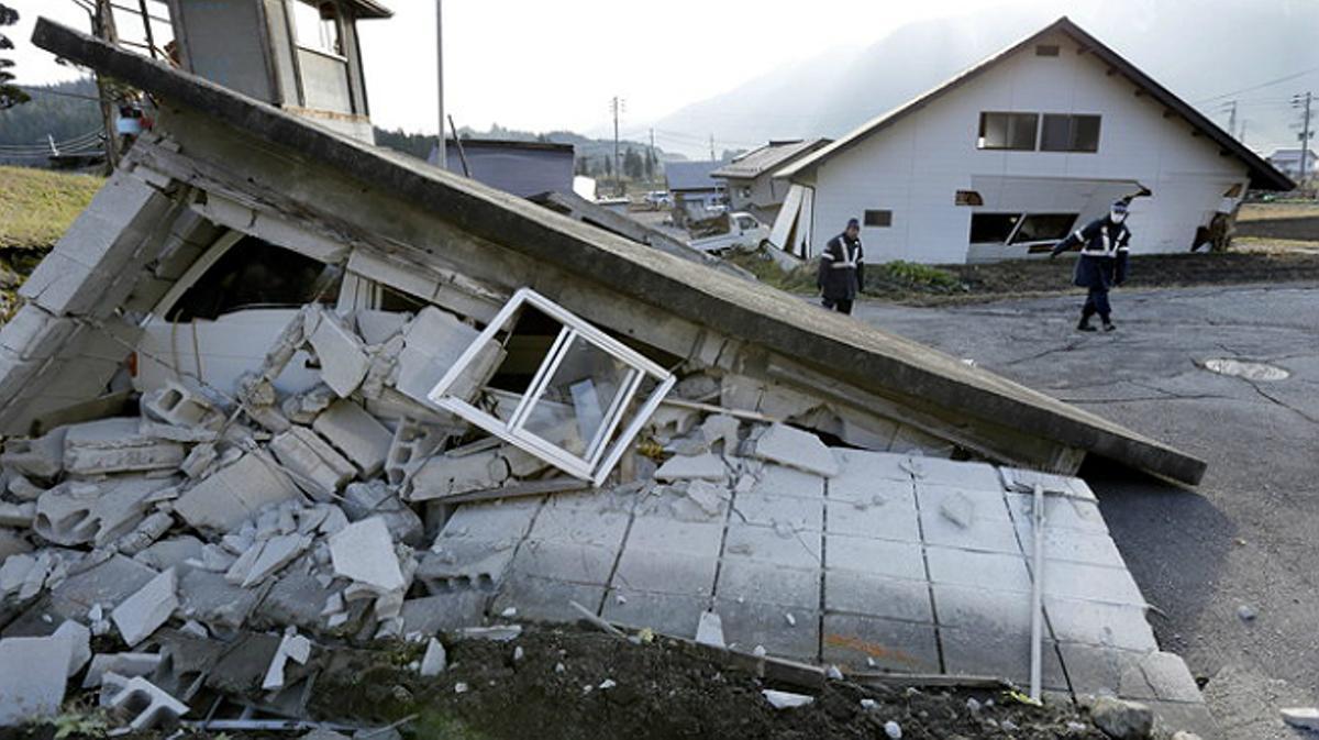 Imágenes del terremoto de 6,7 grados Richter en el centro de Japón.