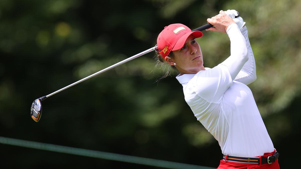 Azahara Muñoz, durante la primera ronda de la competición en Tokio 2020.