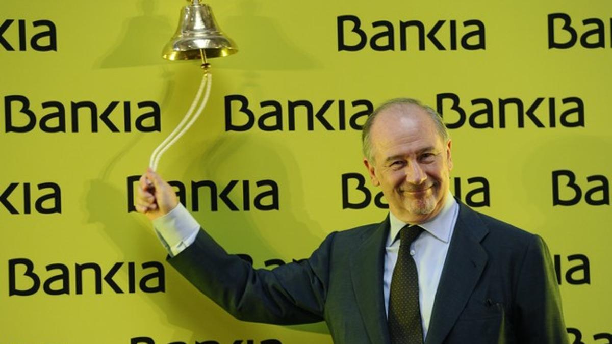 Rodrigo Rato, el día de la salida a bolsa de Bankia.