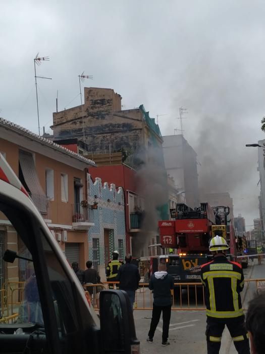 Incendio en una cocina del barrio del Cabanyal