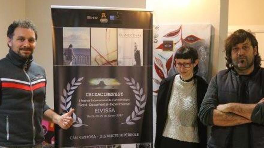 Lionel Auguste, Andreea Dobre y Xavi Herrero, en la primera edición del IbizaCineFest.