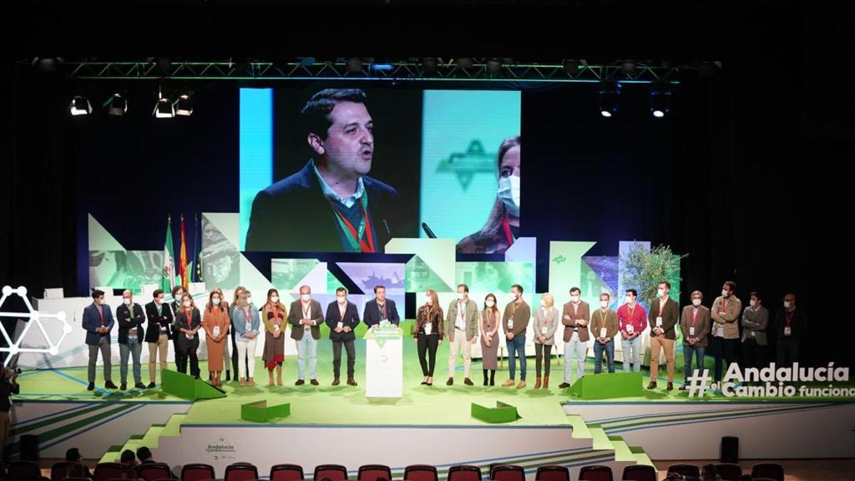 José María Bellido, en la inauguración del 16º Congreso del PP de Andalucía esta tarde en Granada.