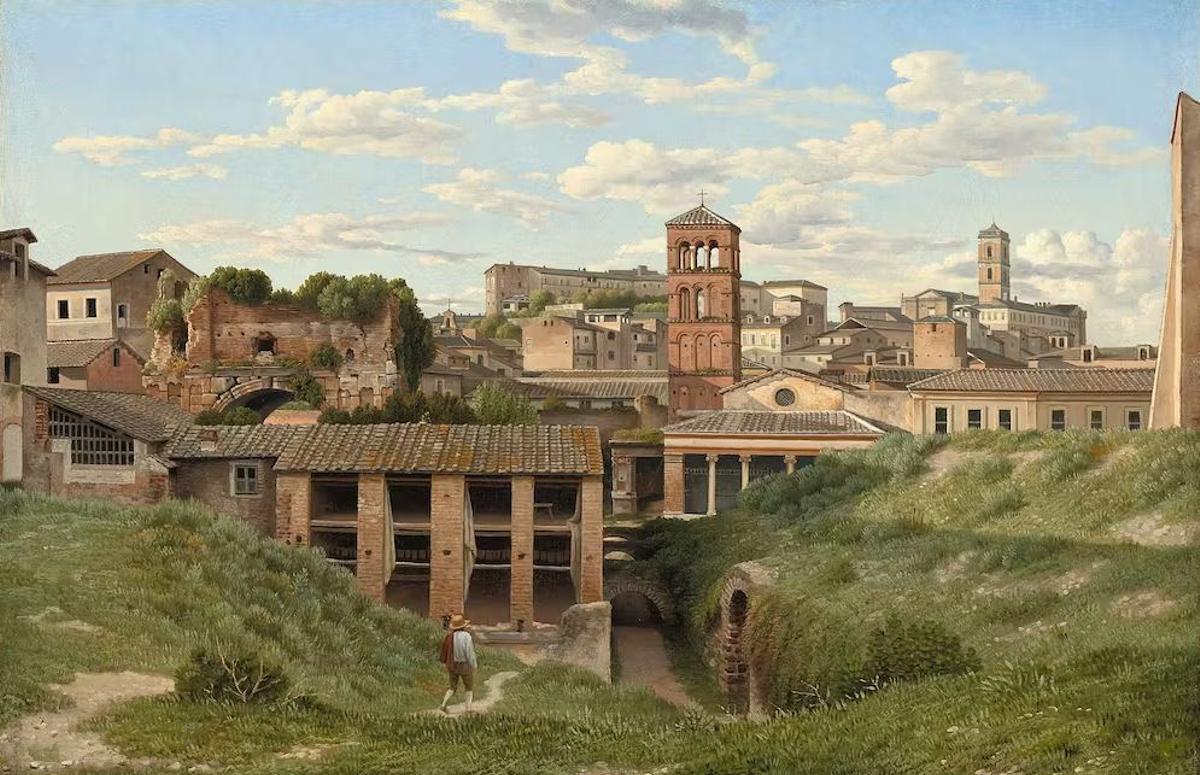 En este cuadro puede observarse la Cloaca Máxima de Roma