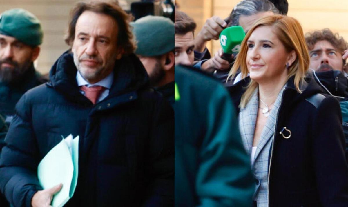 La exconsellera Salomé Pradas y el exjefe de gabinete del expresidente de la Generalitat, José Manuel Cuenca, a su llegada al juzgado