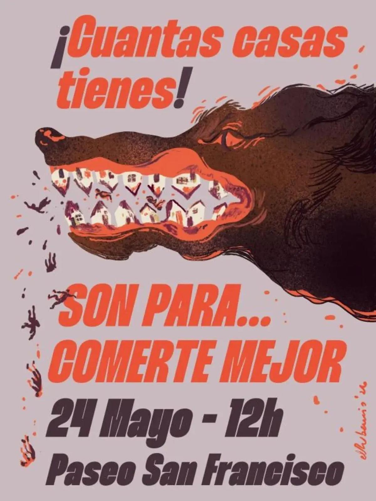 Cartel de la concentración convocada en Badajoz.
