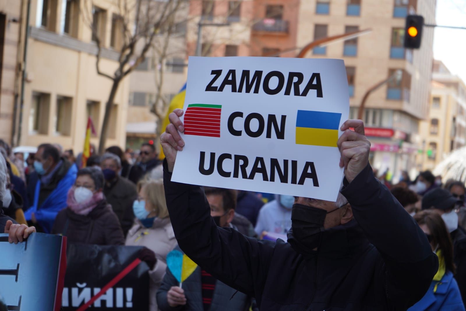 GALERÍA | Las mejores fotos de la manifestación en Zamora de la comunidad ucraniana contra la guerra