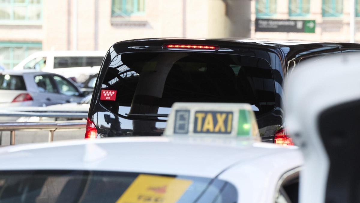Un taxi en la zona de Atocha,