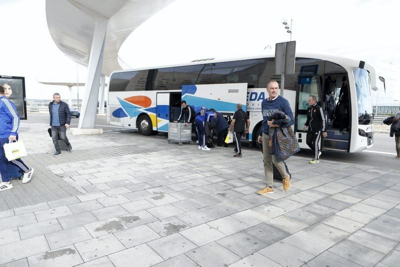 Salida del Real Zaragoza a Almería