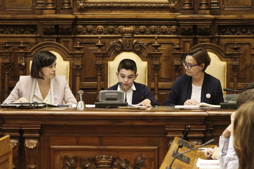 Participantes en el Pleno infantil de Gijón