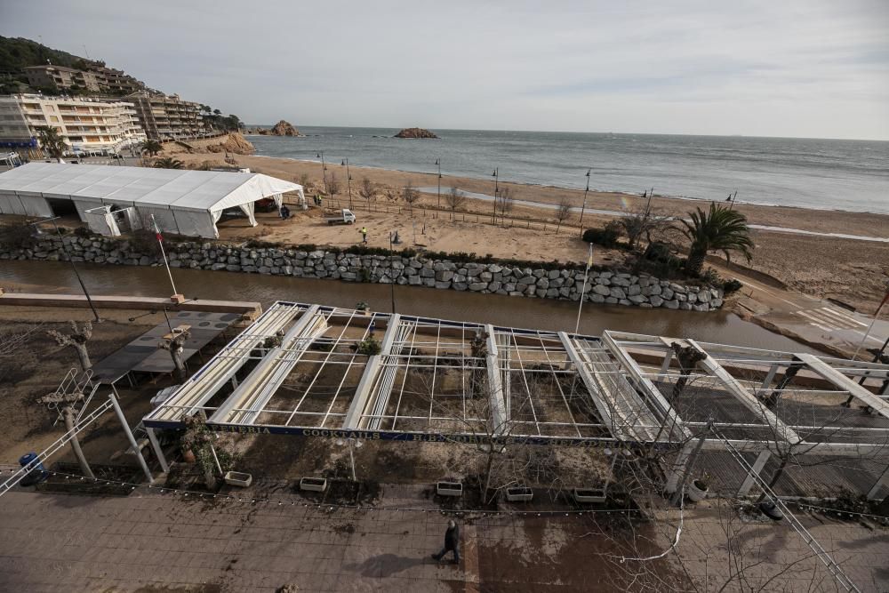 Tossa de Mar intenta recuperar la normalitat després del temporal «Gloria»