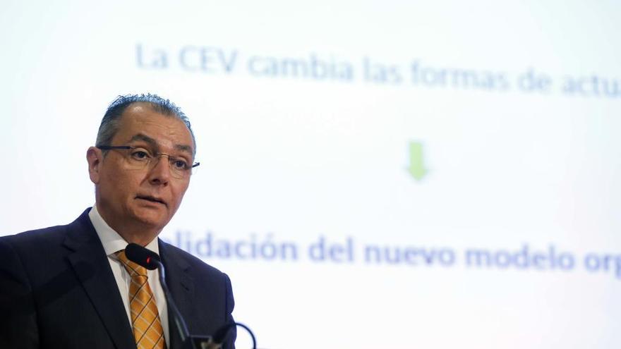 Salvador Navarro, en la última asamblea de la CEV