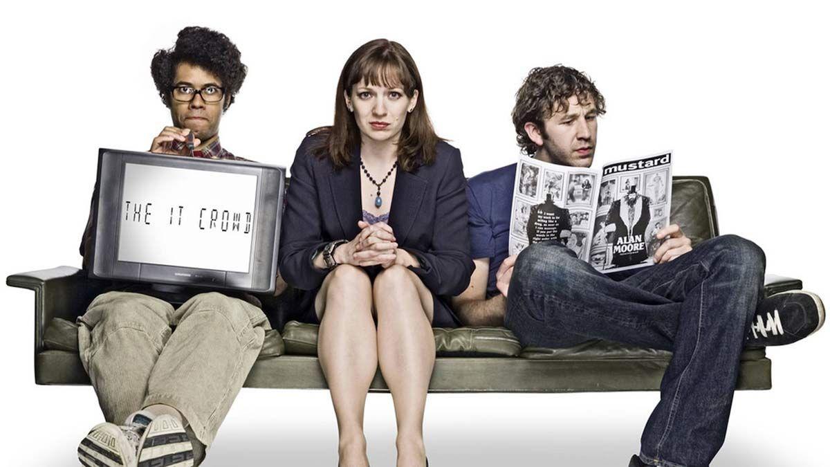 Los protagonistas de la serie 'The IT Crowd' ('Los informáticos')