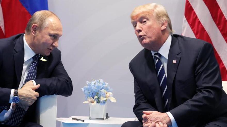 Putin y Trump, en su reunión de julio en Hamburgo.