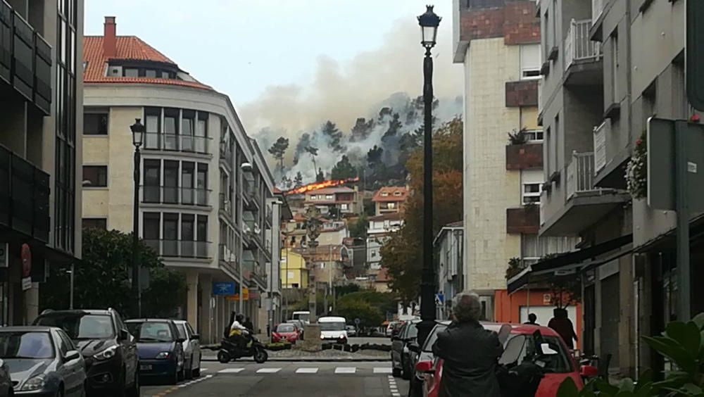 Las llamas se acercan Baiona