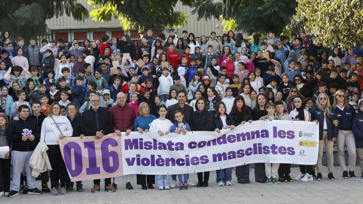 La pancarta de la concentración