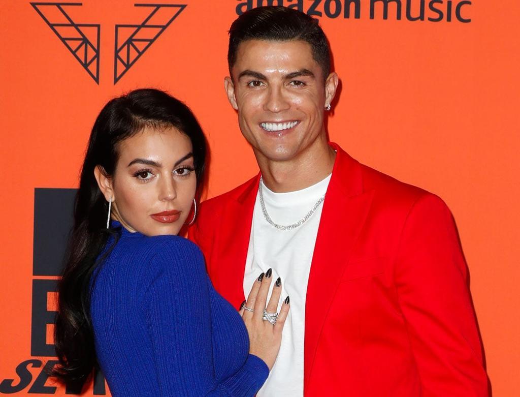 Cristiano Ronaldo y Georgina Rodríguez en un photocall