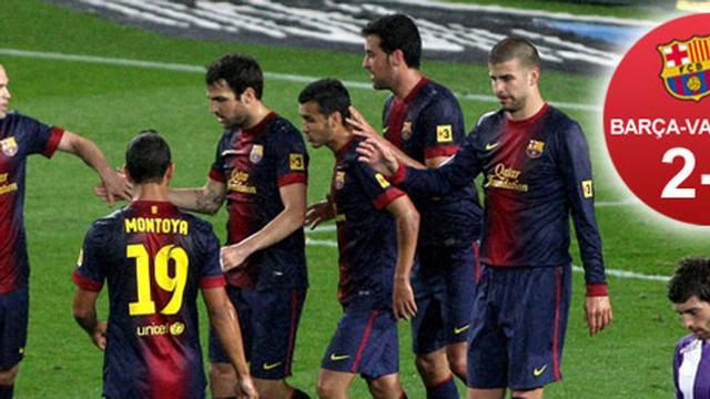 El Barça pudo celebrar un nuevo triunfo en la Liga para celebrar el título recién conquistado