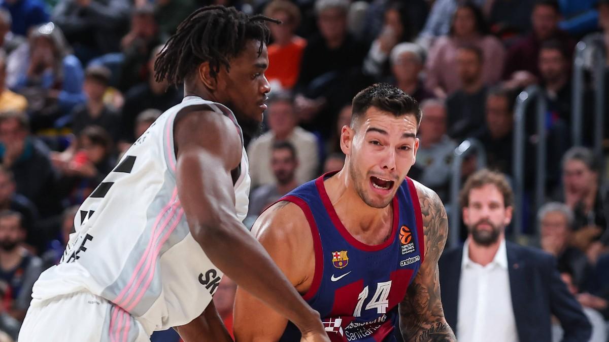 Willy Hernangómez, en el partido ante Asvel de la pasada temporada