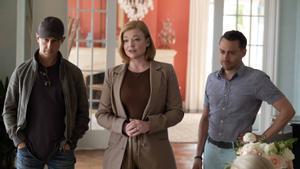 De izquierda a derecha, Jeremy Strong (Kendall), Sarah Snook (Shiv) y Kieran Culkin (Roman) en la temporada final de ’Succession’.