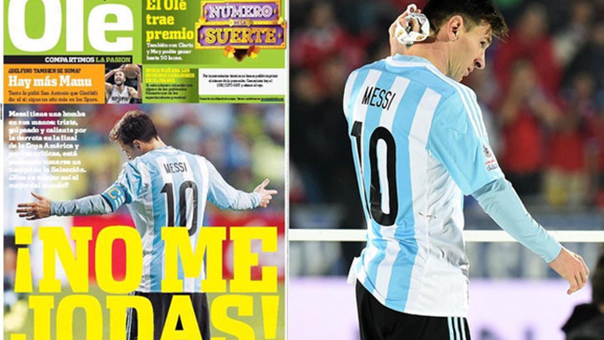 Messi podría renunciar a la selección argentina