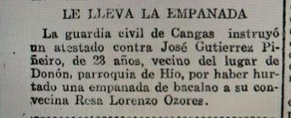 O roubo dunha empanada de bacallau en Donón