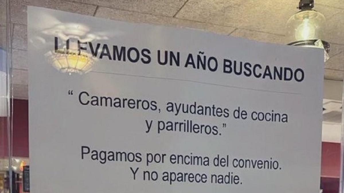 El cartel del bar que ha indignado a Twitter.