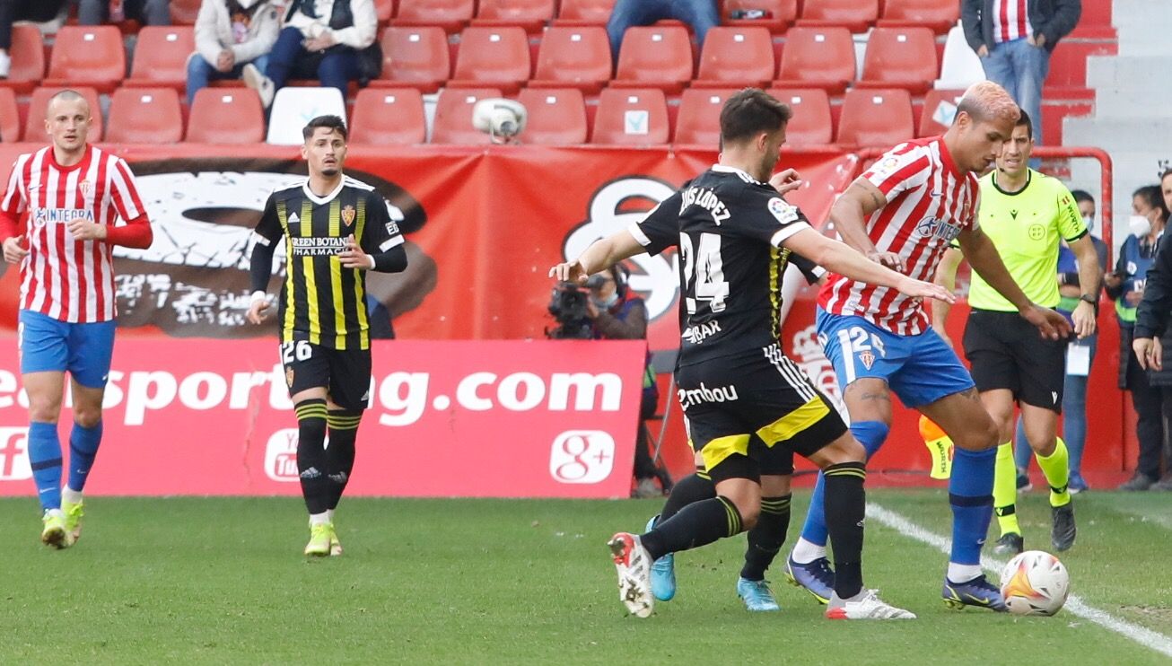 Sporting - Zaragoza, en imágenes