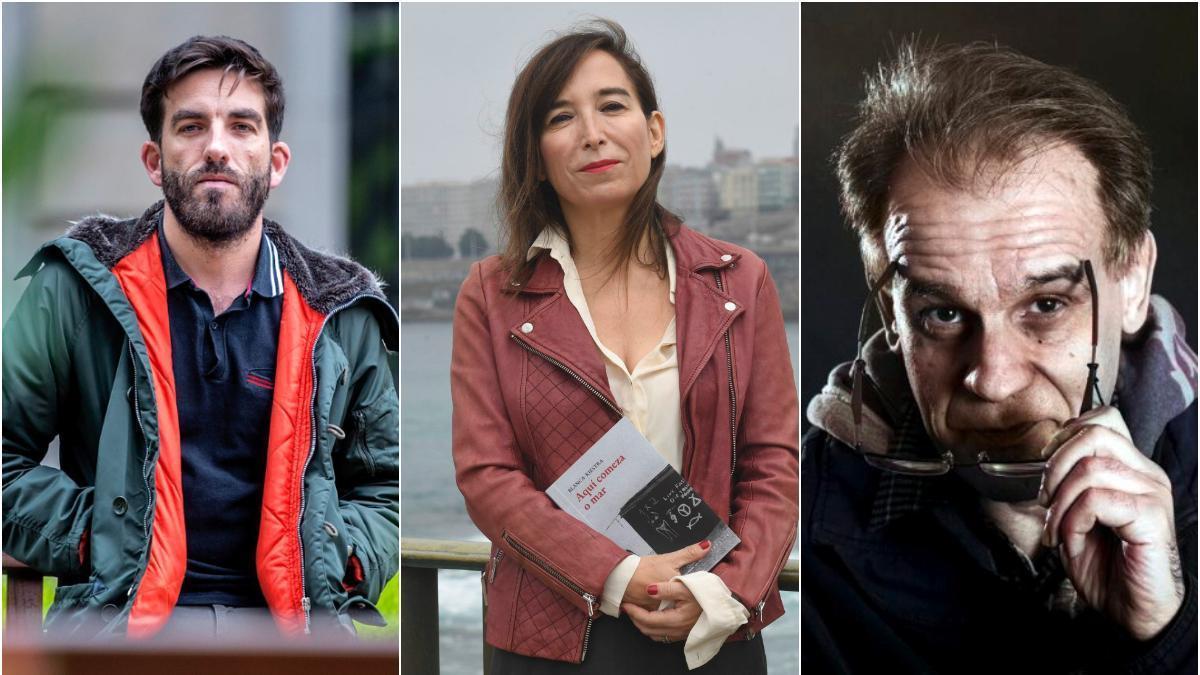 Fran P. Lorenzo, Blanca Riestra e Manuel Veiga.