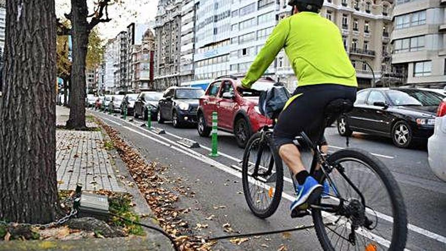 Carril bici en Linares Rivas, una propuesta de los Orzamentos Participativos.