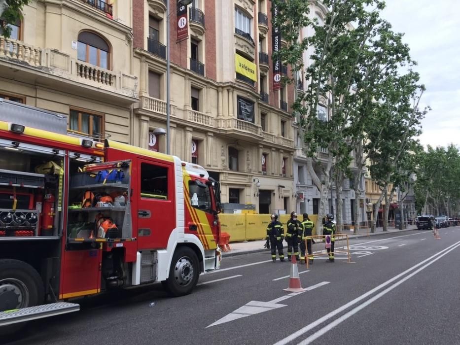 Derrumbe en un edificio de Madrid
