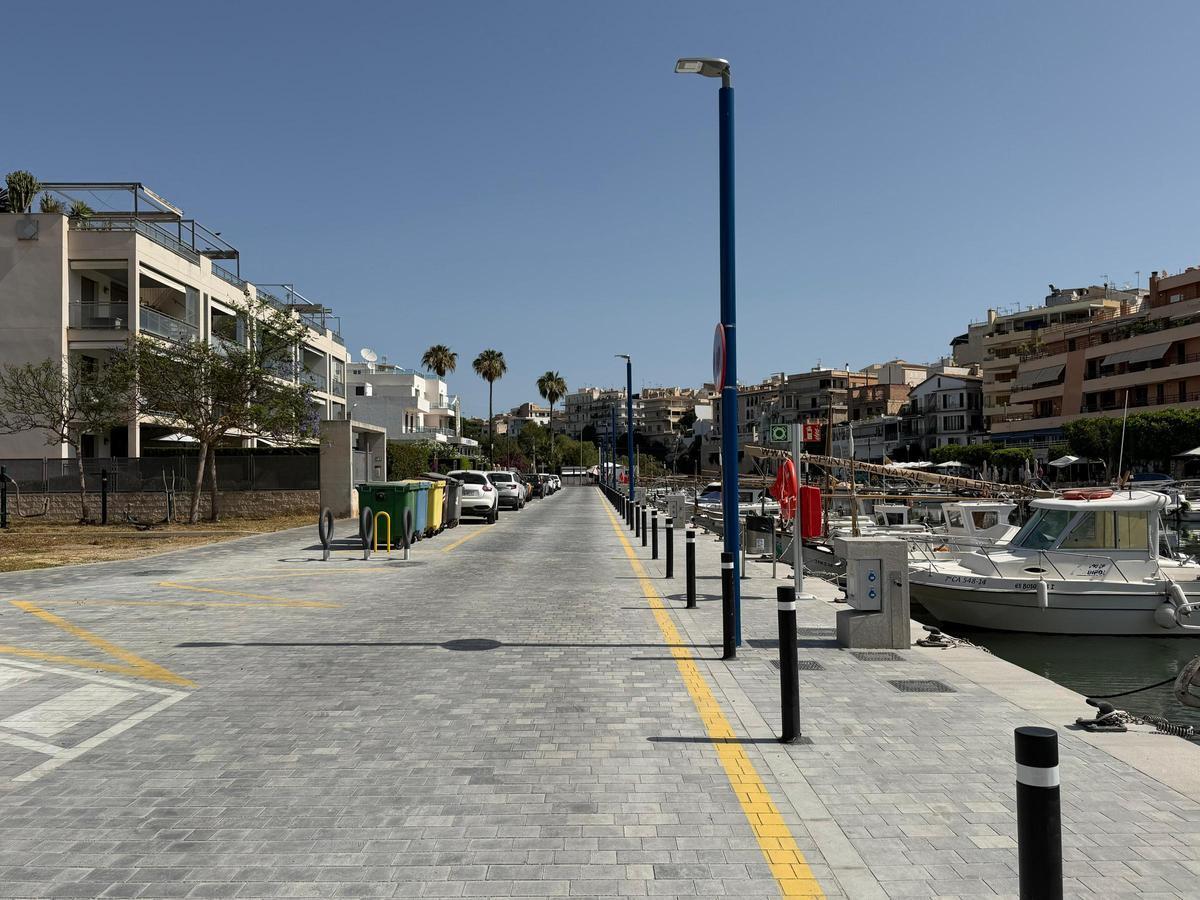 Una imagen del Passeig del Cap des Toll del puerto tras la ejecución del proyecto.