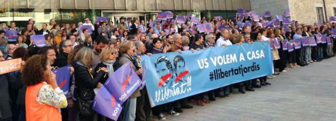 Protesta dels treballadors de la Generalitat a Girona