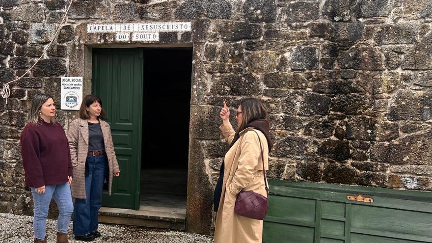La Diputación coruñesa mejora el local vecinal de Santo Ourente, en Outes