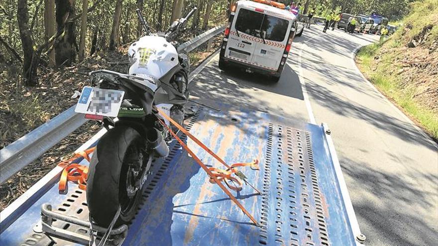 Los accidentes de moto con víctimas aumentan en la red viaria provincial