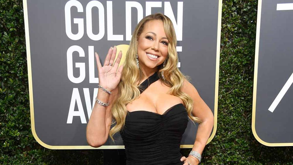 Mariah Carey, en la alfombra roja de los Globos de Oro