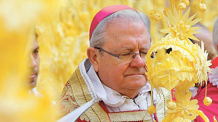 El nuevo obispo de Mallorca, Javier Salinas, el domingo.