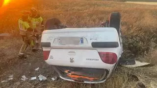 Un hombre resulta herido en Talarrubias tras la colisión entre un coche y un tractor