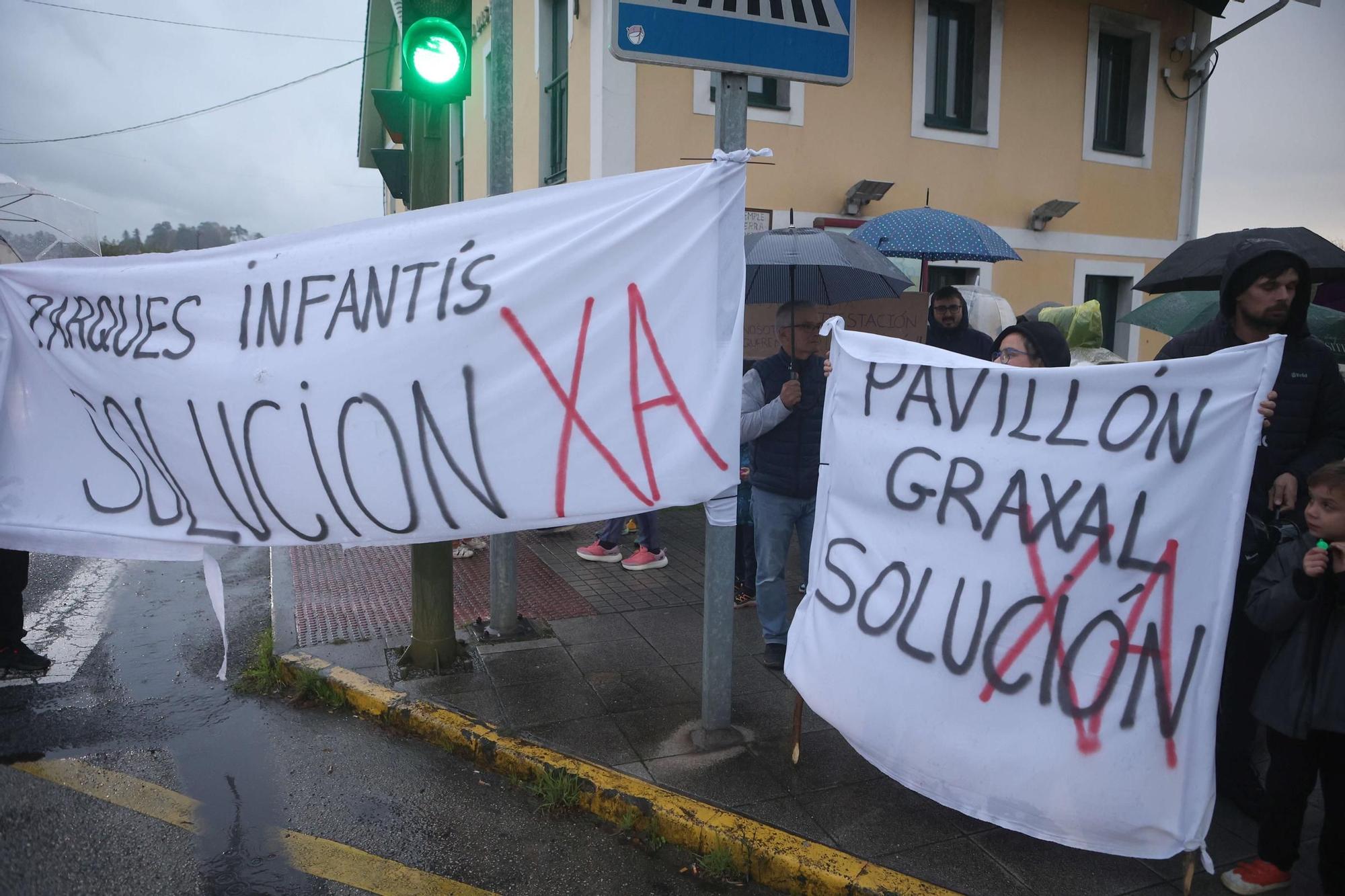 Protesta en O Temple pidiendo más pistas y parques
