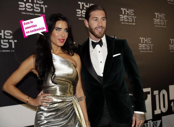 Pilar Rubio con un vestido de 'brilli brilli' y Sergio Ramos en los premios 'The Best'