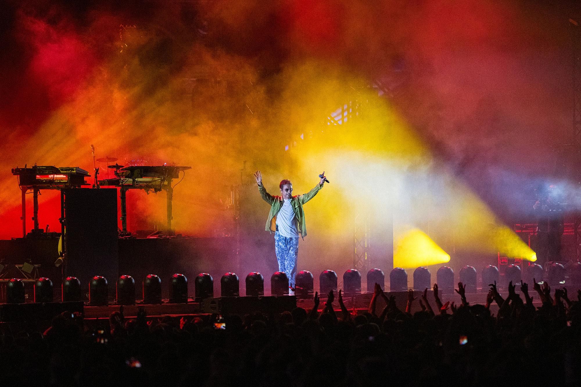 Concierto de Jean-Michel Jarre en la Plaza de España.