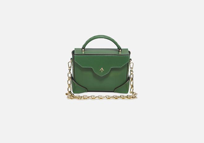 Bolso de mano verde lucido por Kate Middleton