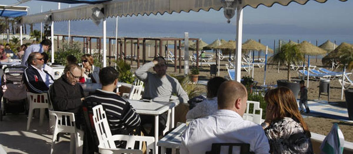 Imagen de un chiringuito de la Costa del Sol.