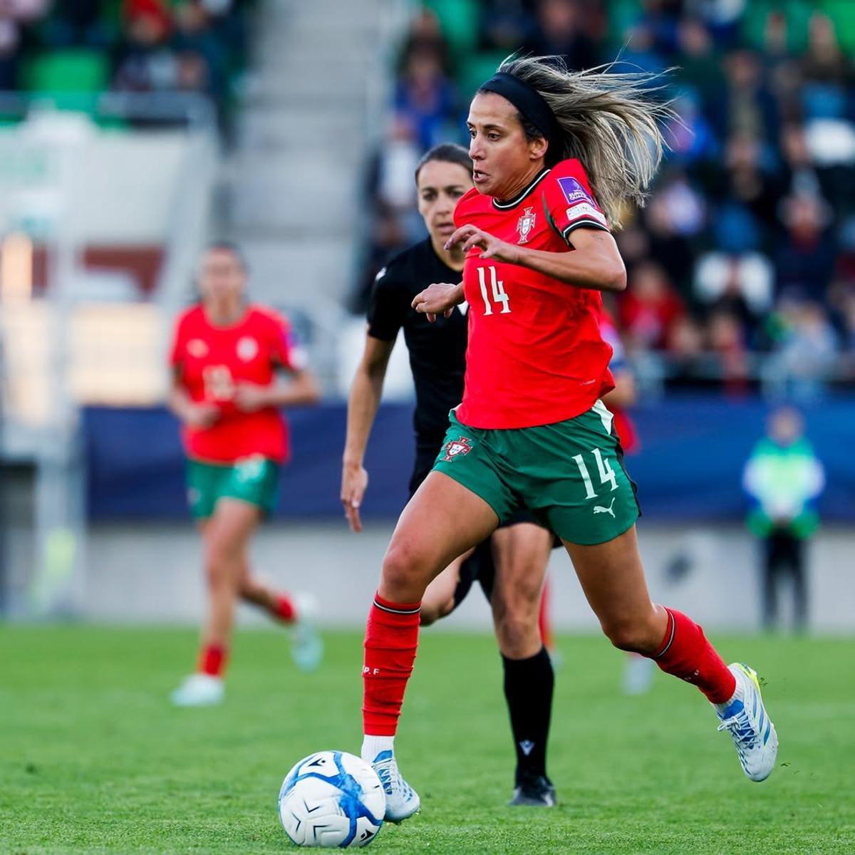 Dolores Silva en el partido contra Eslovaquia