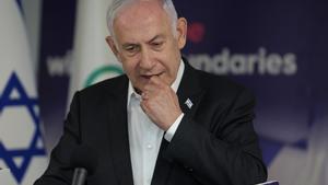 El primer ministro de Israel, Benjamin Netanyahu, durante una rueda de prensa en el centro médico Sheba Tel-HaShomer, en Ramat Gan (archivo)