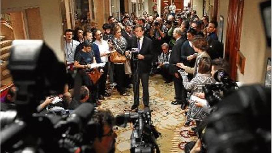 Mariano Rajoy va assistir ahir al Congrés per recollir la seva acta de diputat.