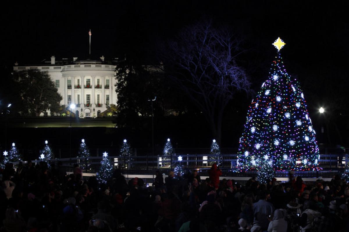 El árbol de Navidad de la Casa Blanca, en diciembre del 2011.