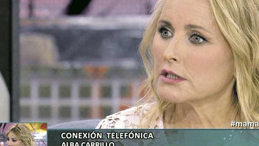 La madre de Alba Carrillo, en un programa de televisión.