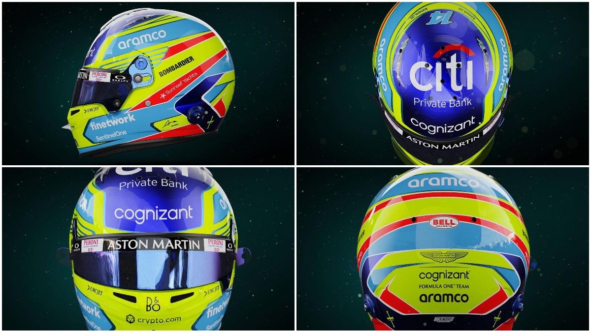 El casco de Fernando Alonso