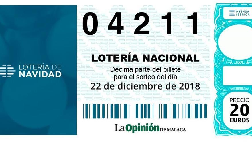 El 04211, tercer premio reparte 100.000 euros en Málaga